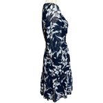 Just…Taylor Women’s Blue White Floral Tiered Sheer Long Sleeve Mini Dress Size 6 Photo 2