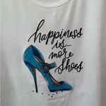 “Shoes” handmade graphic tank top White Size M Photo 1