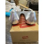 FitFlop Ballerina Mary Jane Flats Women's Size 6 Silver Leather Delicato Bow Photo 6