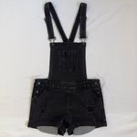 Wax Jean Denim Short Overalls - Black - M Photo 14
