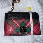 Victoria's Secret  Plaid Card Holder - Black, Pink, and Green Photo 2