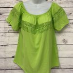 Lucky too lime green crochet detail‎ over shoulder women’s size L Large Photo 1
