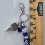 & Other Stories Blue Beaded Lobster Clip Safety Keychain With Charm And Metal Whistle New Photo 2