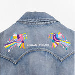 Imogene and Willie x Rodan + Fields Denim Western Embroidered Vest Size Small Photo 11