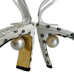 Nicholas Kirkwood MAEVA Ankle Strap Sandals in White & Black Doodle Print Size 9.5 Photo 9