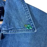 Bill Blass  Denim Shirt Womens XL Palm Tree Embellished Stretch Boho Western Y2K Photo 3