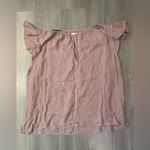 Velvet by Graham & Spencer Mauve Pink Linen Flutter Sleeve Top – Size M Size M Photo 1