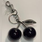 Cherry Bag Charm Purse Charms Keychain Car sparkly silver purple Photo 0