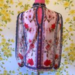 Jealous Tomato semi sheer floral long sleeve blouse size M Photo 8