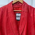 COMINT Womens single breasted red leather jacket blaser VINTAGE M Black Size M Photo 2