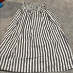 Universal Threads Universal Thread Gray and White Striped Strapless Tube top Maxi Dress size Large Photo 4