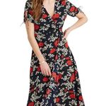 Madewell Peekaboo Sleeve Midi Dress in Hillside Daisies Dark Navy Floral Size 0 Photo 11