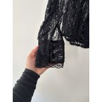 White Stag  Women's Vintage Lace Whimsigoth Victorian High Neck Open‎ Blouse Sz S Photo 8