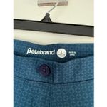 Betabrand Women’s Large Petite Blue Patterned Stretchy Dress Pants Photo 1