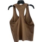 Athleta  Brown Tank Metallic Knit Racerback Top Size Large Photo 1
