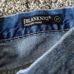 BLANK NYC Crop Girlfriend Frayed Medium Wash Jeans Photo 1
