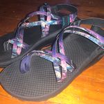 Chacos Purple Multicolor Toe Strap Sandals Photo 0