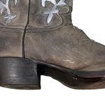 Justin Boots Justin Brown SIlver Leather Western Cowboy Boots Men's sz 7.5 D Women's size 9.5 Photo 5