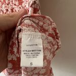 Mable Peachy Ditsy Smocked Floral Mini Skirt Pull On Elastic Waist Pink Photo 3