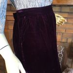 VINTAGE DARK WINE PINK VELOUR HANDMADE MIDI SKIRT (M) Size M Photo 6
