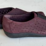 Clarks Purple Flats Slip-On Loafers Photo 6
