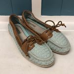 Sperry  TOPSIDER Audrey Woven Mint Boat Deck Shoes Womens 8‎ Leather Photo 1