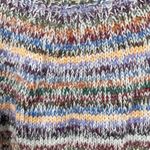 Handmade Hand Knit Cardigan Sweater Cozy Yarn Scandinavian Multicolor Lagenlook Cabincore Photo 1