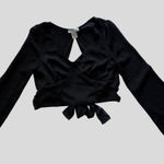 Kirious Black Crop Top  Los Angeles Long Sleeve Medium Photo 0