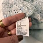 American Eagle Women Blue Ruffle Sleeve Babydoll Blouse Size Large Photo 7