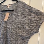 Como vintage Como‎ Vintage Womens Large Heather Gray Tie Front Dolman Sleeve NEW Photo 1