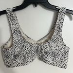 Hollister  Women's Bikini Top Cheetah Print Size Large Black, White & Gray Photo 9