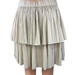 Berenice Cream White Elastic Waist Pleated Layered Tiered A Photo 2