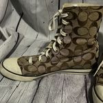 Coach - Logo High Tops - Shearling Lined - 8.5 - Brown Photo 1
