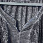 Tempo Paris , gray boho tunic with embroidered lace sequins, made in Italy, med Photo 5