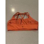 Athleta  Orange Strappy Sports Bra Medium Athletic Workout Yoga Fitness Photo 1