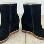 AQUA Women's Danna high Ankle Wedge Booties 10M Black Suede $158 Photo 2