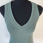 Olive Green Vneck Bodysuit New with Tags Size Small Photo 2