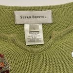 Susan Bristol RARE Vintage Hand Embroidered Shoes Heels Sweater Cardigan Size L Photo 1