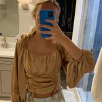 Gold Long Sleeve Top Size M Photo 0