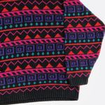 Awesome Bright Bold Neon Colorful Knit Sweater Multiple Size M Photo 3