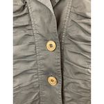 XCVI Womens Black 3/4 Sleeve Ruched Button-Front Jacket Size L Photo 3