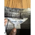 Old Navy  Womens Black And White plaid Flannel Boyfriend Shirt Size M Photo 3