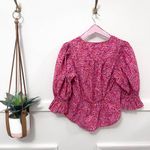 Free People  I Found You Printed Top Party Combo Pink Size M OB1418154 Photo 5