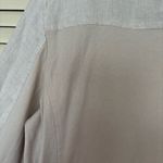 JM Collection  Light Beige Button-Down Shirt 100% Linen 100% Cotton Photo 3