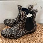 Seven7 New  For All Mankind leopard print pointy toe Pull Tab Chelsea Rain Boots Photo 1