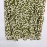 Joie  Button Front Shirt Womens Medium Green White Zebra Print Fairy Layered Photo 11