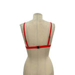 Triangl Red Triangle Cup Neoprene Eyelet Crochet Bikini Top‎ Size Medium Photo 3