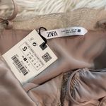ZARA Satin Lace Bodysuit in Beige size S brand new see all photos Photo 5