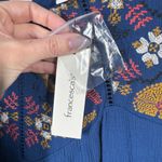 Blue Rain  Dress Women Size XS NWT Blue Floral Embroidery Boho Spring Western Photo 9