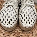 Zimmermann  woven leather lace up round toe espadrille Shoes, White, Size 39 Photo 1